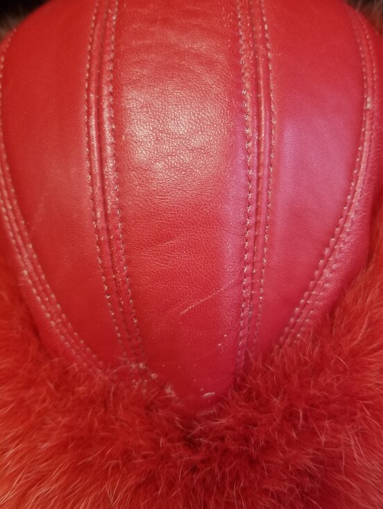 Luxurious Red Fox & Leather Hat